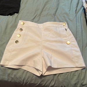 White high waisted express shorts